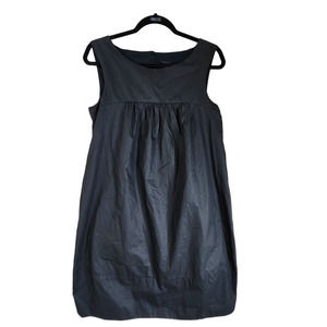 Theory Kadie Dress Women Size 10 Solid Black Sleeveless Bubble Knee Length Lined
